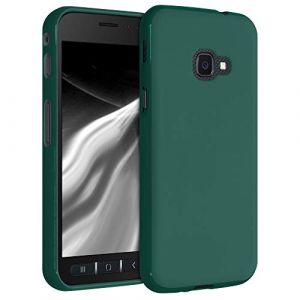 kwmobile Housse Compatible avec Samsung Galaxy Xcover 4 / 4S Coque - Housse de téléphone Protection Souple en Silicone - Vert Bouteille (SX-Commerce, neuf)