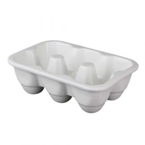 Mikikit Boîte à œufs en porcelaine, porte-œufs de réfrigérateur avec 6 compartiments, idéal pour les œufs frais et bio, design élégant pour réfrigérateur et cuisine (Famidago, neuf)