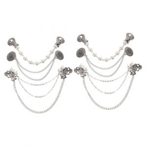 BESTYASH 8pièces Broches Vintage Pour Femmes Clips De Chandail Et Chaîne De Cardigan Avec Design Élégant Et Touche Rétro Pour Vêtements (Feast of Yan, neuf)