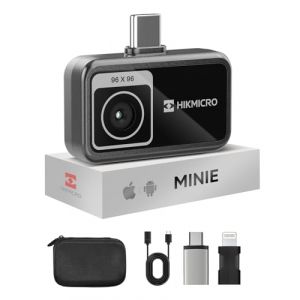 HIKMICRO Cam&eacute;ra Thermique Minie &ndash; iOS/Android, &eacute;solution Infrarouge 96x96, am&eacute;lioration d&rsquo;Image SuperIR 192&times;192, 25Hz, pour t&eacute;l&eacute;phone/Tablette, USB-C/Lightning (Compatible avec iPhone 15/16) (HIKMICRO Official, neuf)