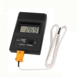 Thermom&egrave;tre thermocouple num&eacute;rique de type K avec sonde et &eacute;cran LCD, thermom&egrave;tre num&eacute;rique portable pour gaz, liquide, mesure semi-solide (Lead First, neuf)