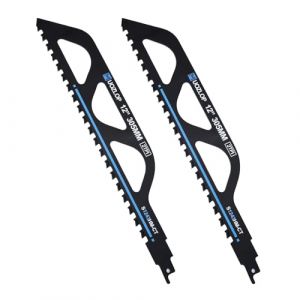 MUOZLOP 305 mm Lames de scie sabre pour pierre, 2 pi&egrave;ces lames de scie sabre en carbure de tungst&egrave;ne, scie pour pierre, lames de scie sabre pour blocs l&eacute;gers, m&eacute;tal, brique, b&eacute;ton (2, 305mm) (CHONGMO, neuf)