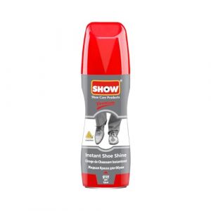 SHOW Liquide de cirage instantan&eacute; pour chaussures en cuir - Unisexe - Flacon de 75 ml avec &eacute;ponge pour nourrir et revitaliser instantan&eacute;ment la couleur du cuir - Produits d'entretien du cuir, gris, (Your Trolley, neuf)