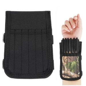 SHARROW Carquois de Tir &agrave; l'arc Mini Boulons d'arbal&egrave;te Tissu Oxford Camouflage Porte-fl&egrave;ches Carquois pour 12 fl&egrave;ches d'arbal&egrave;te (Noir) (AME Archery Shop, neuf)