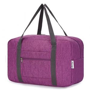 Narwey Sac de Voyage 40x20x25 Ryanair Cabine Bagage Pliable Voyage Bagage Avion de Sport Weekend Femme Homme (Violet Fonc&eacute;) (Narwey FR, neuf)