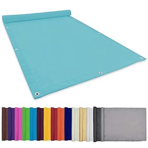 Voile d'ombrage Pare Soleil 2.5x3M Protection Solaire Pression d'eau 400/Polyester Paravent Couverture Paravent de Balcon avec Oeillets et Cordons pour Extérieur Jardin Terrass, Bleu Ciel, 22073 (ChengBinMaoYiYouXianGongSi, neuf)
