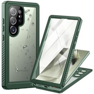 Focusor Coque pour Samsung Galaxy S24 Ultra Étanche [IP68 Imperméable] 360 Indestructible Antichoc Integral Antipoussière Waterproof Etui Protection pour Galaxy S24 Ultra 5G, Vert (Focusor FR, neuf)