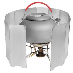 Pare-Vent Pliable Aluminium, Pare Vent Rechaud Gaz, Paravent Brise-Vent de Camping, Plaques pare-Brise de Camping (hengtwo, neuf)