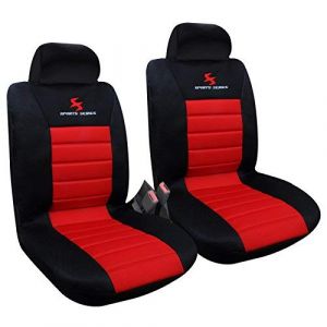 WOLTU Housse de siège de Voiture Universelle pour 2 sièges,Noir Rouge (WOLTU GmbH, neuf)