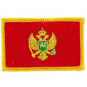 Patch écusson brodé drapeau montenegro montenegrin thermocollant backpack (Akachafactory, neuf)