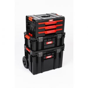 Q-Brick Set de 7 chariots à outils, taille XL, servante d'atelier, avec de nombreux accessoires l x p x h en cm : 53 x 38 x 98 cm Le mobile polyvalent, privé et commercial (DieHandwerksprofis, neuf)