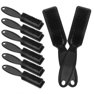 HONMEET 8 pi&egrave;ces Brosse de Coiffure pour Hommes avec Poils Nylon Doux Manche Long Ergonomique Brosse de Nettoyage pour Tondeuse et Barbe Kit pour Salon de Coiffure (ATriss, neuf)