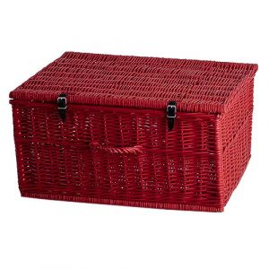 e-wicker24 Valise en Osier, Panier de Rangement, Panier de Style, Panier Pique - Nique, Panier Cadeau, Panier de d&eacute;coration, bo&icirc;te Multifonction (Rouge) (e-wicker24, neuf)