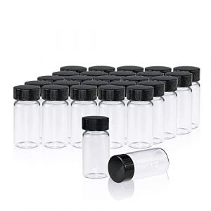 ALWSCI 20pcs Flacons à échantillons, 20ml Flacons en Verre Transparent avec Bouchon à Vis, Flacons en Verre pour échantillonnage Liquide avec Doublure en Polyéthylène (ALWSCI Technologies, neuf)