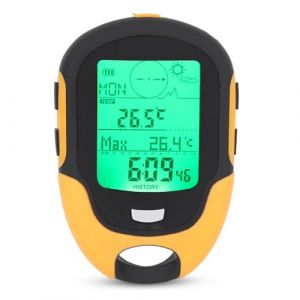 Altimètre De Voiture Multifonctionnel Extérieur FR500 Baromètre Thermomètre Hygromètre Boussole Altimètre Numérique avec Plusieurs Fonctions Altimètre De Randonnée Portable Boussole Enfant (Yoakie, neuf)
