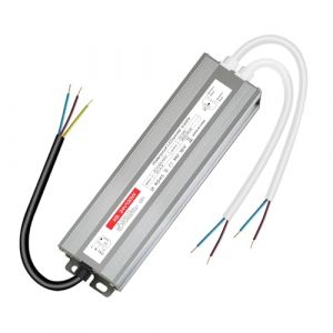 Transformateur 220V 24V LED 120W, alimentation 24v 120w 5A, led driver 24v étanche IP67, Transfo AC à DC, convertisseur 220v 24v, 24V120W, pour G4, GU5.3, MR11, MR16, Bande LED, Non Dimmable (BenNiTe, neuf)