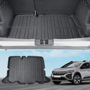 ECOZEN pour Dacia Sandero 3 /Sandero Stepway 3 2021-2024 bac de Coffre, Tapis de Coffre inférieur, Ajustement Parfait, antidérapant, imperméable, résistant à l'usure, Accessoires Dacia (ECOZEN-GROUP, neuf)