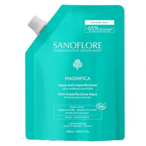 Sanoflore Recharge Aqua Magnifica, Lotion Tonique Bio Purifiante, 400 ml, Pour Peaux Sensibles, Mixtes et Grasses (SANOFLORE, neuf)