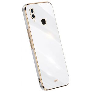 Topme Coque en Silicone pour Honor View 10 Lite (6.5" inches), [ Etui Housse de T&eacute;l&eacute;phone de Style Bord Dor&eacute;] - Blanc (topme, neuf)