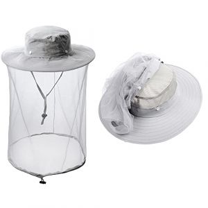 ZffXH Moustiquaire t&ecirc;te Chapeau de p&ecirc;che Chapeau Abeille Apiculteur Voile Chapeau Mouche Insectes Voile Capuche (Logic coffee Fr, neuf)