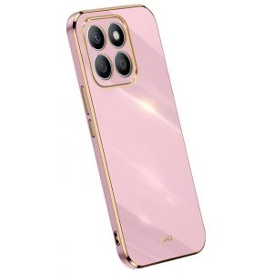 Topme Coque en Silicone pour Honor 200 Smart/Honor X7C (6.8" inches), [ Etui Housse de T&eacute;l&eacute;phone de Style Bord Dor&eacute;] - Violet (topme, neuf)