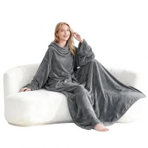GHUAP Couverture Douce, Decke mit &Auml;rmeln, CouvertureTV, Plaid de Lecture, Couvertureavec Manches, Couverture Portable, Plaide Grande, Mod&egrave;le Unisexe pour Adultes (A) (HUIPING258, neuf)