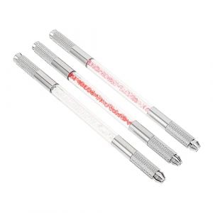LRXIYODE Lot De 3 Stylos &agrave; Sourcils Double Embout En Alliage D'aluminium Antirouille, Crayons Cristal Multifonctions Pour Femmes, Maquillage Manuel Des Sourcils, Usage Professionnel Et Quotidien (XPWU, neuf)