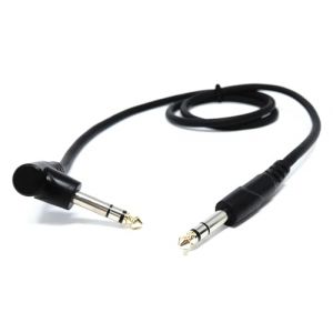 DRUT C&acirc;ble flexible st&eacute;r&eacute;o TRS m&acirc;le vers jack m&acirc;le coud&eacute; vers jack m&acirc;le &agrave; angle droit, pour audio, instrument de musique, 1 m (KABLE, neuf)