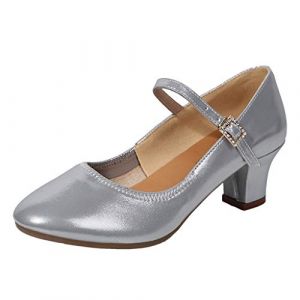 Chaussure Femme Danse De Salon Latin Confort Talons Hauts Chaussures Danse Salle De Bal Semelle Souple À Bout Ouvert Chaussures De Danse Latine pour Femme Danse Tango Valse Fête Sociale Salsa Sandale (Anglekie, neuf)