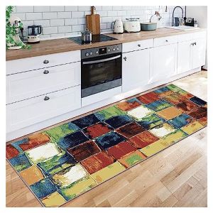 Siunwdiy Tapis De Cuisine Classique 140X220CM Tapis Long Couloir Antiderapant Motifs Géométriques Tapis Cuisine Tapis Chambre Adulte Tapis Cuisine Devant Evier pour Cuisine (fuying shop, neuf)