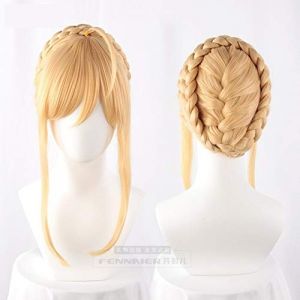 Fate Stay Night Altria Pendragon Sabre Cosplay Perruque Jeu Anime FGO Fate Grand Order Résistant À La Chaleur Cosplay Perruques 2 Types comme photo (good stuff A, neuf)