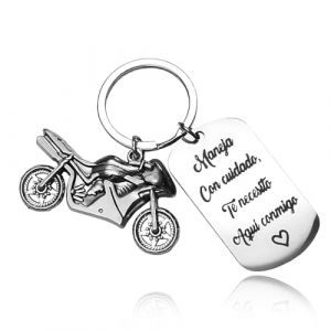 Porte-Clés De Casque De Moto, Porte-Clé Suspendu Pendentif Accessoire Cadeau Décoration pour Moto Voiture Argent (WU ZHISHUN DE DIAN, neuf)
