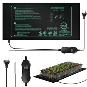 BORDEAG Tapis Chauffant pour Semis, Tapis Chauffant pour Plantes, Coussin Chauffant pour Serre Tapis Chauffant Reptile avec Contr&ocirc;leur De Thermostat 20-45&deg;C pour Semis, Germination, Reptile (CANZHOUH, neuf)