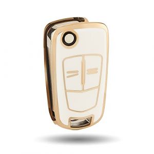OFFCURVE Etui a Cle Voiture Coque Clé, Étui à Clés TPU Couvre Clef 2 Boutons pour Opel Vauxhall Astra Zafira Adam Insignia Mokka Corsa Signum Tigra Meriva Cascada Vectra Omega Agila Caravan (OFF CURVE EUR, neuf)