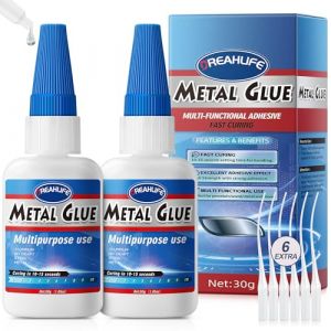 Colle Forte pour M&eacute;tal 30gx2, Colle Metal Extra Forte, Soudure &agrave; Froid Metal pour Assemblage de M&eacute;taux, d'Autres Mat&eacute;riaux, d'Alliages d'Aluminium, de Tubes M&eacute;talliques, Soudage Liquide de M&eacute;taux (DREAHLIFE, neuf)
