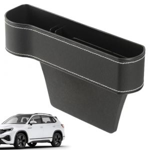 Porte Gobelet Voiture, Organisateur Voiture, Bo&icirc;te de Rangement Voiture Interieur pour Si&egrave;ge &Eacute;cart, avec Porte Gobelet, Rangement Voiture Interieur en Cuir, pour Le Stockage T&eacute;l&eacute;phones, Tasse (DINODANUBE TRADING, neuf)