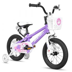 JOYSTAR Pluto 12 Pouces v&eacute;lo pour Enfants pour Les gar&ccedil;ons et Les Filles de 2 &agrave; 4 Ans. V&eacute;lo Enfant avec stabilisateur et Panier. Violet (Dukee_EUSALE, neuf)
