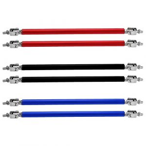 Barre de support de pare-chocs avant de voiture Entretoise de lèvre de pare-chocs avant réglable 1 paire 20cm Tige de support de modification de voiture (noir) Accessoire de remplacement pour barre de (riuty, neuf)