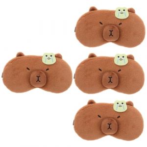 FOMIYES 4 Pièces cache-œil capybara oreiller pour les yeux bloquant la lumière yeux gonflés masques masque yeux Cache-yeux bandeau oculaires couvre-yeux cache-oeil 5% d'eau (Family&Personal, neuf)