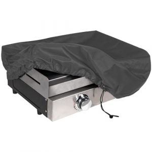 MFPMTUXO Housse Plancha Imperméable, 600D Couvercle Plancha, Bache Plancha avec Cordon, Housse de Protection Plancha Anti-Vent,Anti UV (52 * 50 * 25cm,Noir) (GUTES LEBEN, neuf)