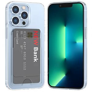 &Aacute;RBOLORO Coque pour iPhone 13 Pro Etui Transparente avec Fente Carte TPU Silicone Protection Housse Bumper Antichoc Anti-Rayure Case pour iPhone 13 Pro (CHELSEA JADE LIMITED, neuf)