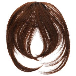 ABOOFAN Extensions De Cheveux &agrave; Clips Frange A&eacute;rienne Et Pattes, Fibre Chimique, Couleur Ch&acirc;tain Clair, Pour Femmes, Compatible Visage Ovale, Carr&eacute; Ou Rond, Usage Quotidien Et F&ecirc;tes (Halleyham, neuf)