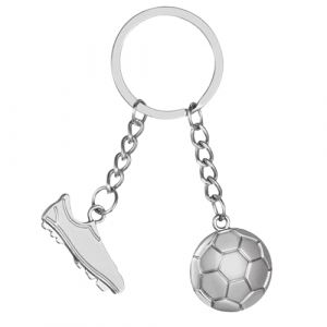 Argent Porte-Cl&eacute;s de Football, Porte Cl&eacute; Football, Porte-Cl&eacute;s Sport avec Chaussures de Footballs et Footballs, Porte Clef Footballss pour Gar&ccedil;ons Filles, Porte Cl&eacute; Ballon de Foot pour Cadeaux (B) (jianshuomaoyi, neuf)