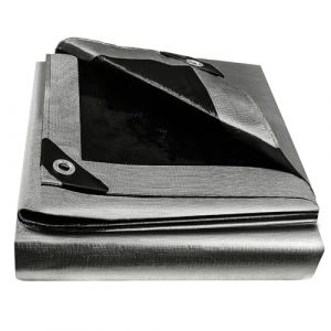 4m x 6m B&acirc;che de protection tiss&eacute;e 180g/m&sup2; &Eacute;tanche avec &oelig;illets B&acirc;che de protection pour bateau, bois, pour meubles de jardin, couverture de piscine, toboggan, toit R&eacute;sistant &agrave; la d&eacute;chirure et aux (HKcongyue, neuf)