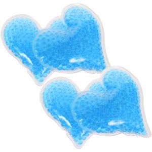 FRCOLOR 4pi&egrave;ces Lot De Compresse De Glace R&eacute;utilisables Pour Th&eacute;rapie Compresse De Glace Gel Domestique De Forme De C&oelig;ur (Laners, neuf)