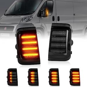 POPMOTORZ LED Dynamique Clignotant Latéral, 2 Pièces Clignotant Rétroviseur LED avec Canbus Sans Erreur 54 LEDs Clignotant pour Boxer Fi-at Ducato Ram Promaster Citroe-n Jumper Relay (LED POPMOTORZ, neuf)