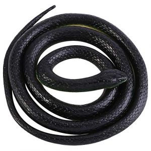 Serpent en caoutchouc réaliste, 1 pièce de 130 cm de long serpent en caoutchouc souple pour blague, accessoires de jardin, fête d'Halloween (Fictory-EU, neuf)