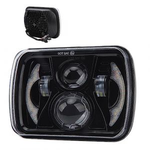 Phare LED carré, Clignotant carré pour Phare DRL de Voiture, étanche, Compatible avec Cherokee XJ YJ Comanche MJ 240SX (Seinad, neuf)