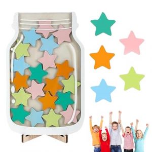 QOMJUFA Bocal De Récompense Étoile pour Enfant, Star Reward Jar, Tableau de Récompenses pour Enfant, Routine Enfant, bon Point Enfant Récompense, pour Garçons Et Filles (XUX YING LTD, neuf)