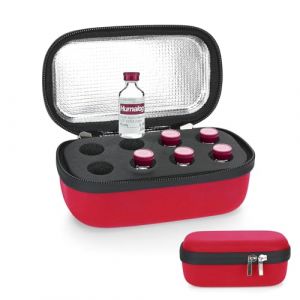 YOUSHARES Etui de Rangement, Coque de Protection pour Flacons d'Insuline/M&eacute;dicaments, Convient &agrave; Tous les Flacons Standard de 10ml - Protection Compartiments en mousse haute densit&eacute; de 8 flacons Rouge (Heartorigin-FR Direct, neuf)